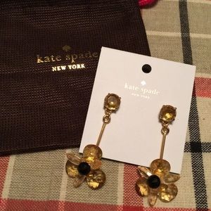 Kate spade flower dangle earrings NWT